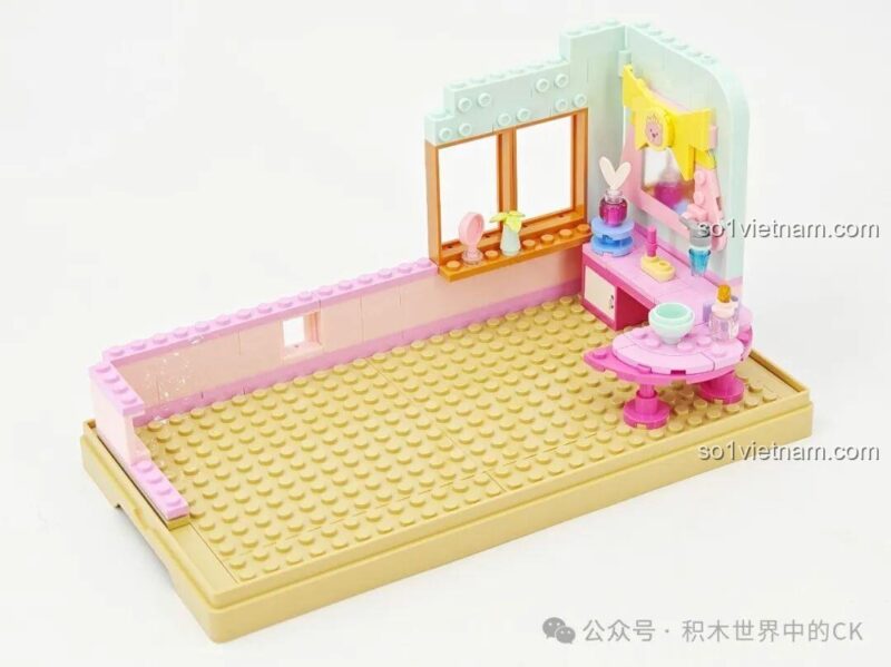 Mô hình nhà bếp ZANMANG LOOPY TC3107 của TOP TOY với hoa, bong bóng, kem, pizza, chuối, bánh mì, bánh ngọt, bỏng ngô, kem, chuối và pizza