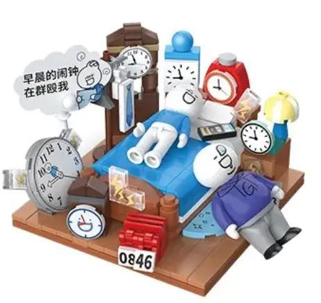 TOPTOY 16005 Bộ đồ chơi Tiểu Lam Xã Hội, mô hình nhân vật có thể thay đổi tay, 200 mảnh, độ tuổi 8+, cho bé trai