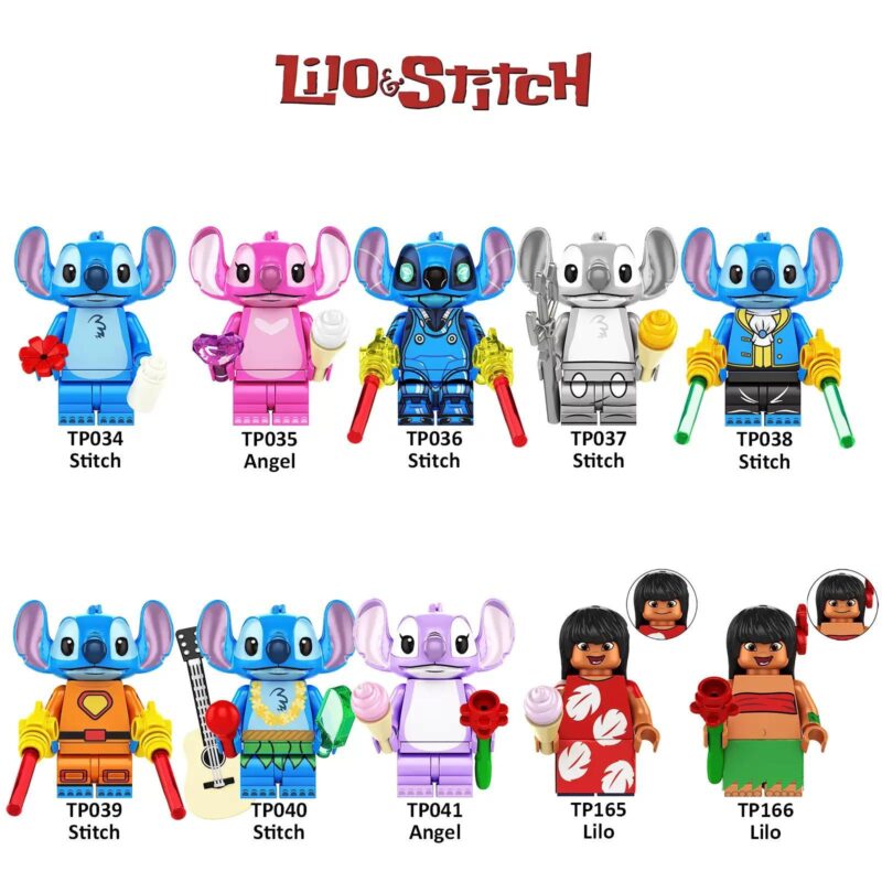 Bộ đồ chơi 10 minifigure Stitch, Angel, Lilo tương thích LEGO®