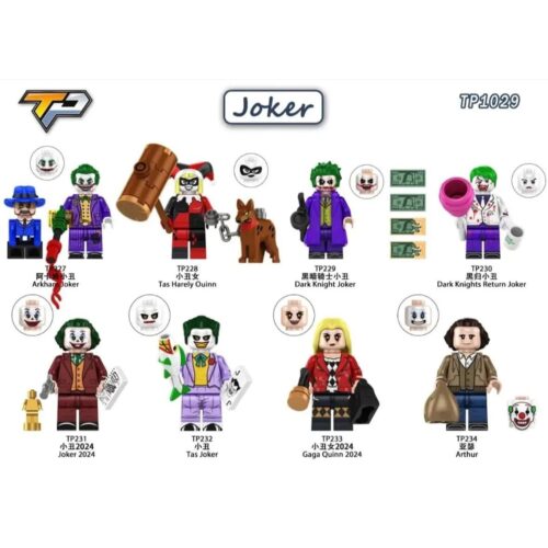 Bộ đồ chơi TP1029 Joker Harley Quinn Arthur Fleck, đồ chơi mô hình nhân vật phản diện DC cho bé trai bé gái 8 tuổi, giá tốt.