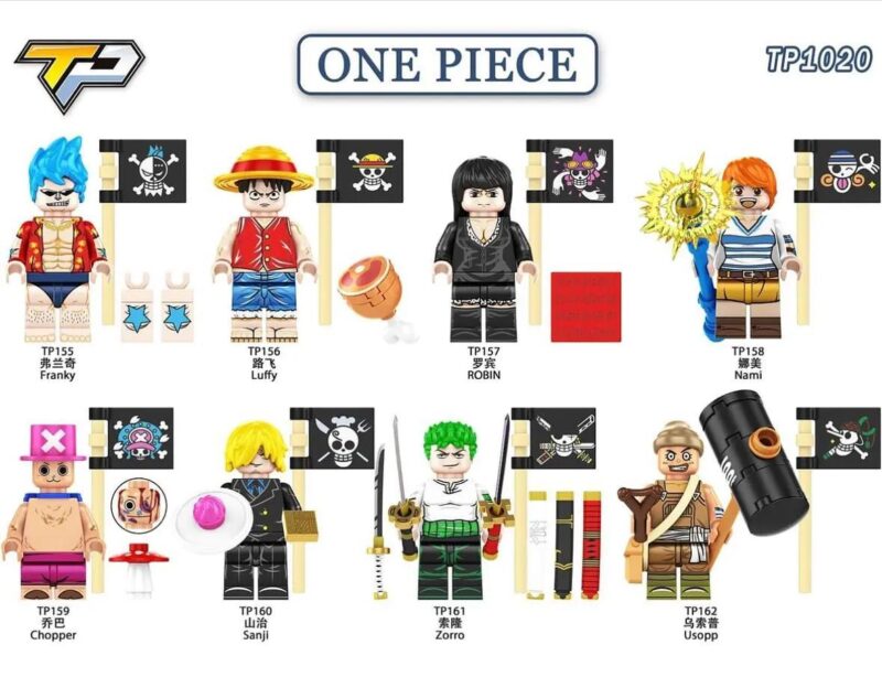 Bộ đồ chơi Sanji One Piece TP160, minifigure chi tiết cao, đồ chơi lắp ghép cho bé trai 6 tuổi, giá tốt.