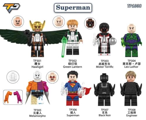 Bộ đồ chơi TP TP308 Bộ 8 Minifigures Siêu Anh Hùng Superman và Đồng Đội, đồ chơi mô hình chất lượng cao cho bé trai 6 tuổi, giá tốt.