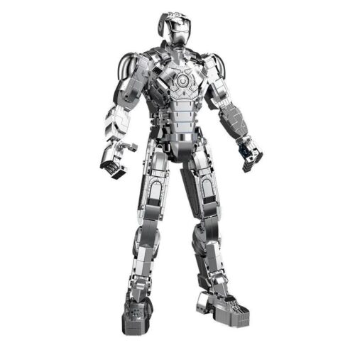 Mô hình Người Sắt Mark II Tuole 6016 chất lượng cao, đồ chơi mô hình Iron Man Mark II mạ bạc sáng bóng, phù hợp bé trai 6 tuổi.