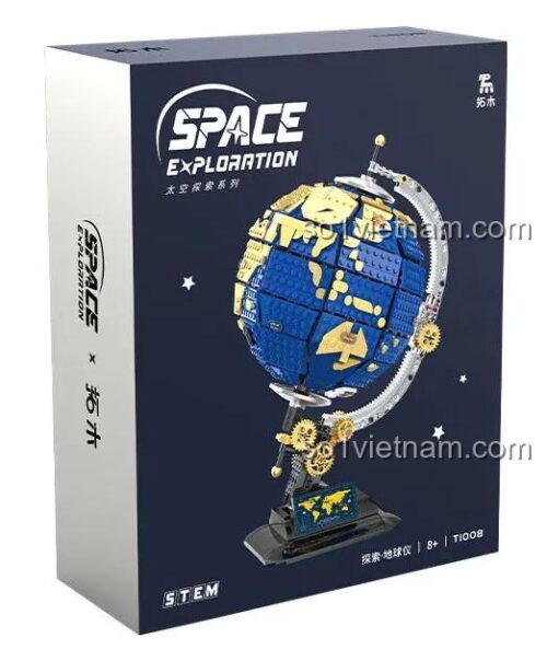 Hộp bộ lắp ghép Tuomu T1008 Mô hình Địa Cầu Khám Phá Không Gian, đồ chơi giáo dục STEM cho trẻ 8 tuổi, chất lượng cao