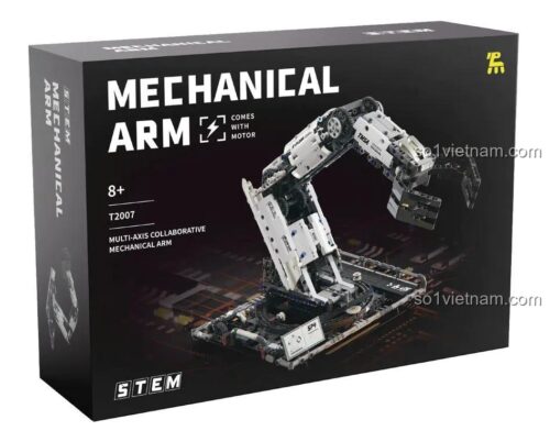 Hộp sản phẩm bộ lắp ghép Tuomu T2007 Cánh tay máy lập trình, đồ chơi STEM cho bé 8 tuổi, có điều khiển từ xa và kết nối điện thoại, 784 chi tiết