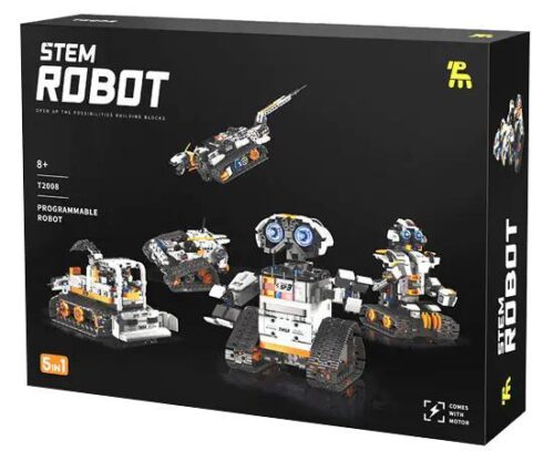 Bộ đồ chơi Tuomu T2008 Robot Lập Trình 5 Trong 1, hộp sản phẩm, cho bé trai 8 tuổi, giá tốt