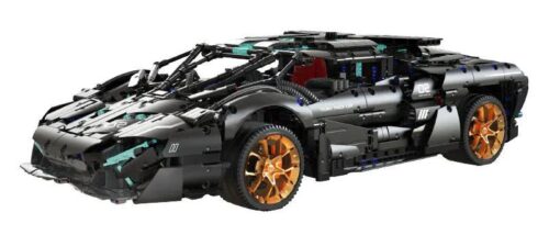 Mô hình xe Lamborghini V8 Concept màu đen tỉ lệ 1:8, bộ đồ chơi lắp ghép 3520 chi tiết, điều khiển từ xa, có đèn LED, phù hợp cho bé trai 8 tuổi