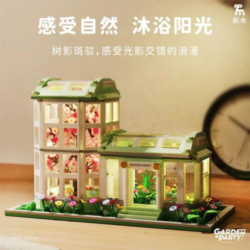 bộ lắp ghép Vườn Thực Vật Ánh Nắng Tuomu T3008 có đèn LED, đồ chơi lắp ghép cho bé 8 tuổi, giá tốt