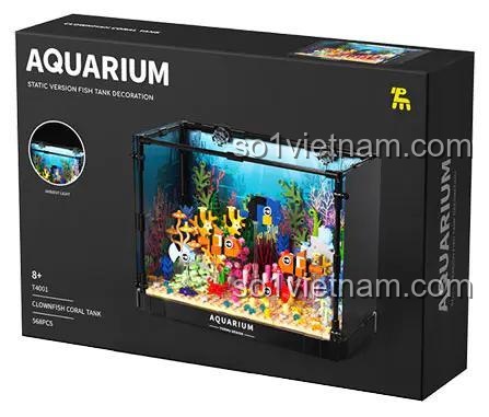 Hộp sản phẩm Hồ cá san hô cá hề Tuomu T4001, bộ lắp ghép trang trí, 568 mảnh, độ tuổi 8+