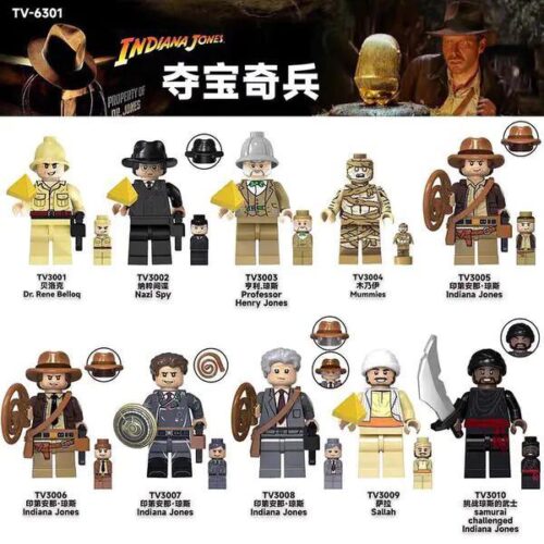 Bộ đồ chơi Minifigures Indiana Jones TV3010 giá tốt cho bé trai 8 tuổi, tái hiện các nhân vật phiêu lưu huyền thoại với chi tiết cao.