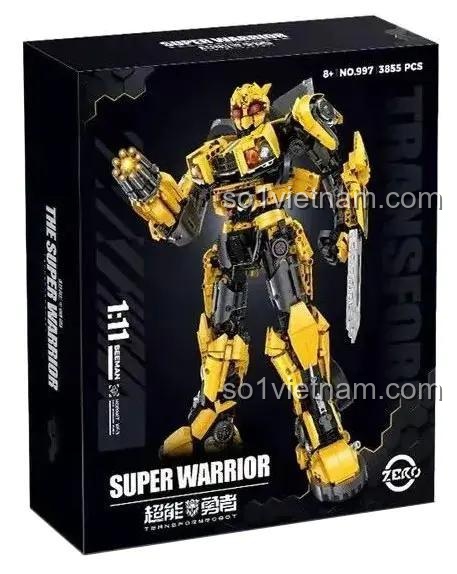 Hộp sản phẩm đồ chơi lắp ghép Bumblebee Transformer, mã 997, 3855 mảnh, cho bé trai 8 tuổi