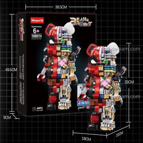 Hộp sản phẩm Deadpool Mech Bear 400% Wangao 188014