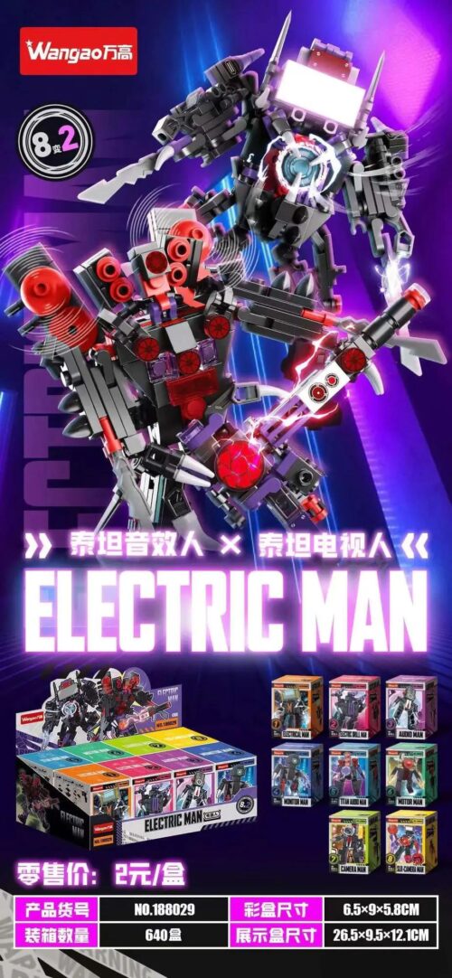 bộ đồ chơi Robot Người Điện Wangao 188029 giá tốt cho bé trai 6 tuổi, hộp sản phẩm chất lượng cao