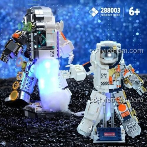 Đồ chơi mô hình Phi hành gia Wangao 288003 có đèn LED, bộ lắp ghép Người du hành vũ trụ cho bé trai 6 tuổi, giá rẻ