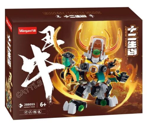 Wangao 288055 Mô hình Giáp Trụ Trâu Vàng, bộ lắp ghép Trâu Vàng Giáp Trụ, đồ chơi mô hình Robot Trâu Vàng, 6 tuổi, Con trai, Giáp Trụ Uy Lực, Khớp nối linh hoạt, Chi tiết tinh xảo, Đèn LED, giá tốt