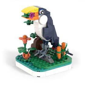 Bộ lắp ghép WANGE 1610 Chim Toucan Kỳ Diệu, đồ chơi mô hình Chim Toucan Đầy Màu Sắc, phù hợp bé 6 tuổi, giá tốt