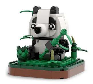 Mô hình Gấu Panda Thần Kỳ WANGE 1613 lắp ráp từ bộ đồ chơi xếp hình mini block