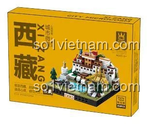 Hộp sản phẩm bộ lắp ghép kiến trúc Tây Tạng WANGE 3104, City Microcosm Xi Zang