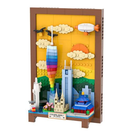 Bộ lắp ghép WANGE 4922 Thành phố Bưu Thiếp Quảng Châu, mô hình kiến trúc Quảng Châu, 596 mảnh, độ tuổi 6+, cho bé trai và bé gái