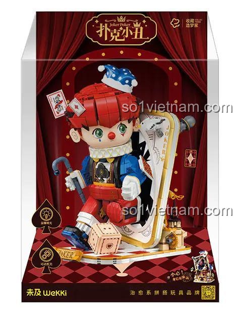 Hộp sản phẩm đồ chơi lắp ghép Wekki 506187 Joker Poker, mô hình chú hề, quà tặng cho bé 8 tuổi