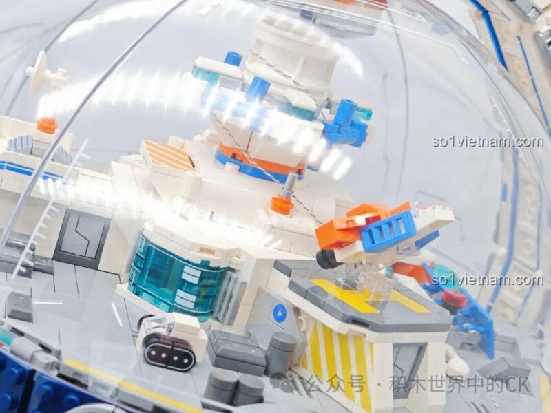 Wekki 506502 bộ lắp ghép Mô hình Kế hoạch Di cư Hành tinh, chi tiết bên trong quả cầu có đèn sáng, cho mẹ có con trai và con gái 8 tuổi, giá trị cao