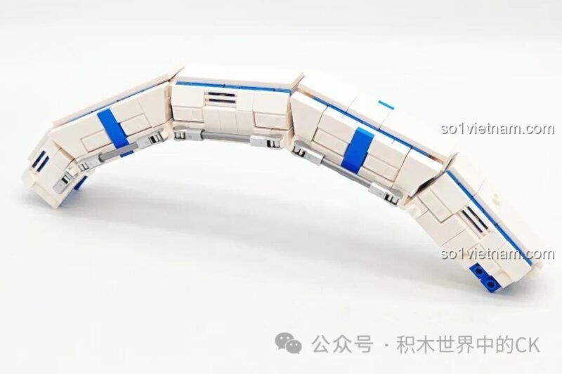 Wekki 506502 đồ chơi xây dựng Mô hình Trạm không gian, lắp ráp các đoạn tay cong màu trắng, cho mẹ có con trai và con gái 8 tuổi, giá bình dân