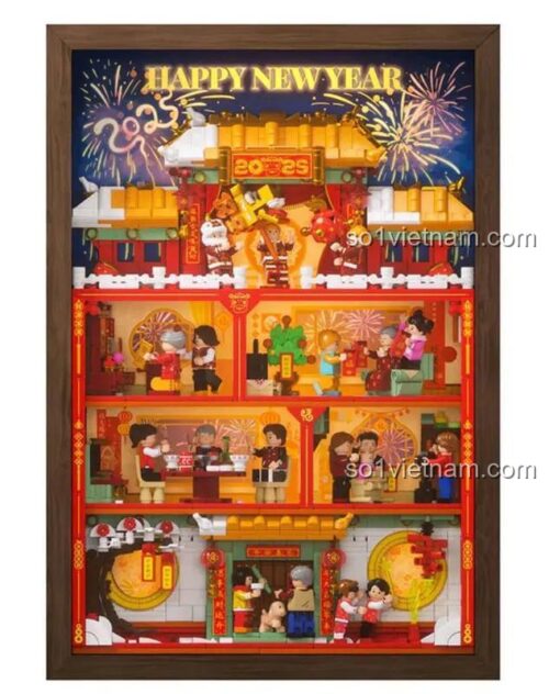 Mô hình bộ lắp ghép Gia Đình Hạnh Phúc Wekki 516161