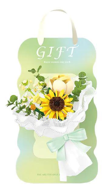 Hộp bộ lắp ghép Bó hoa hướng dương Wekki 517202, quà tặng ý nghĩa cho con gái 6 tuổi, giá tốt