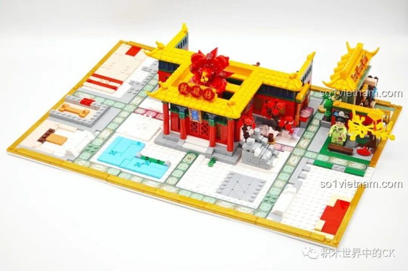 Cung điện chính của Trò chơi Wekki 001 đã hoàn thành, với kiến trúc cổ kính và mái ngói vàng rực rỡ.