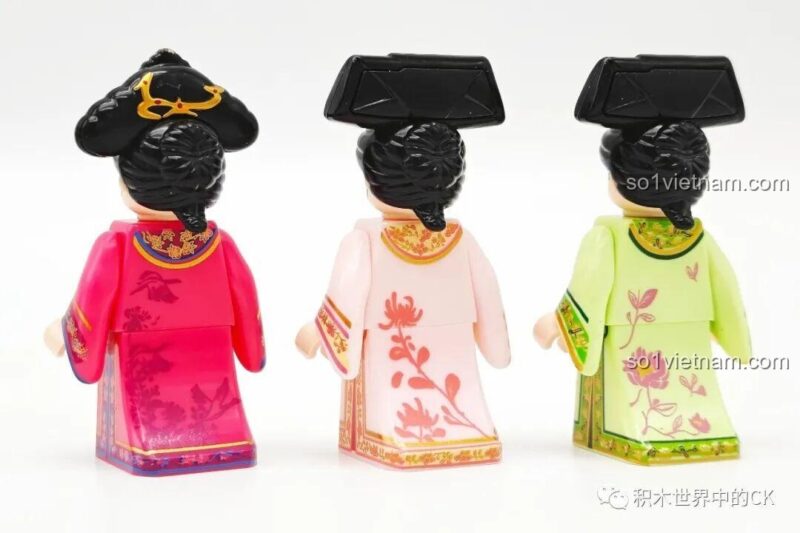 Ba minifigure nữ cuối cùng trong Mô hình Cung điện Hậu Cung Wekki 518001, hoàn thiện dàn nhân vật hậu cung.