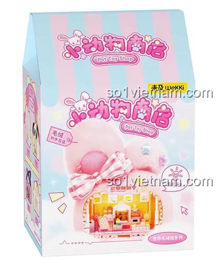 Hộp mù cửa hàng thú cưng Wekki 519101, đồ chơi mô hình chất lượng cao, thiết kế lông xù cho bé gái 8 tuổi.