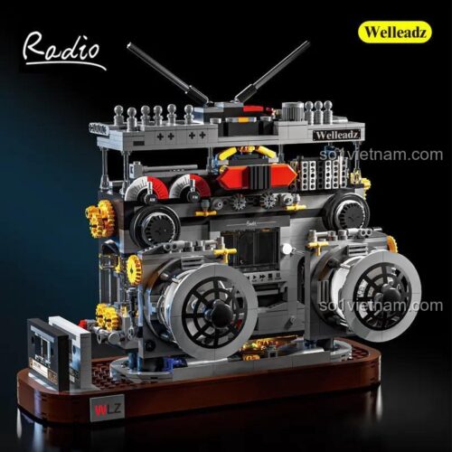 Mô hình Radio Cổ Điển Welleadz 2118 với nền đen