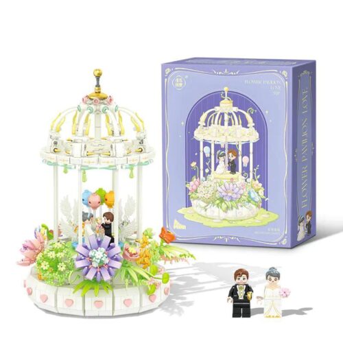 Bộ đồ chơi Wieland Creative 3003 Hộp nhạc Hoa Đình Tình Yêu, mô hình Hộp nhạc Hoa Đình lãng mạn, quà tặng giá tốt cho bé gái 6 tuổi, Hộp Nhạc Xoay độc đáo