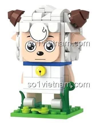 Nhân vật hoạt hình Pleasant Goat HA393019, bộ đồ chơi Pleasant Goat và Big Big Wolf AULDEY, mô hình cho bé trai 5 tuổi, giá rẻ