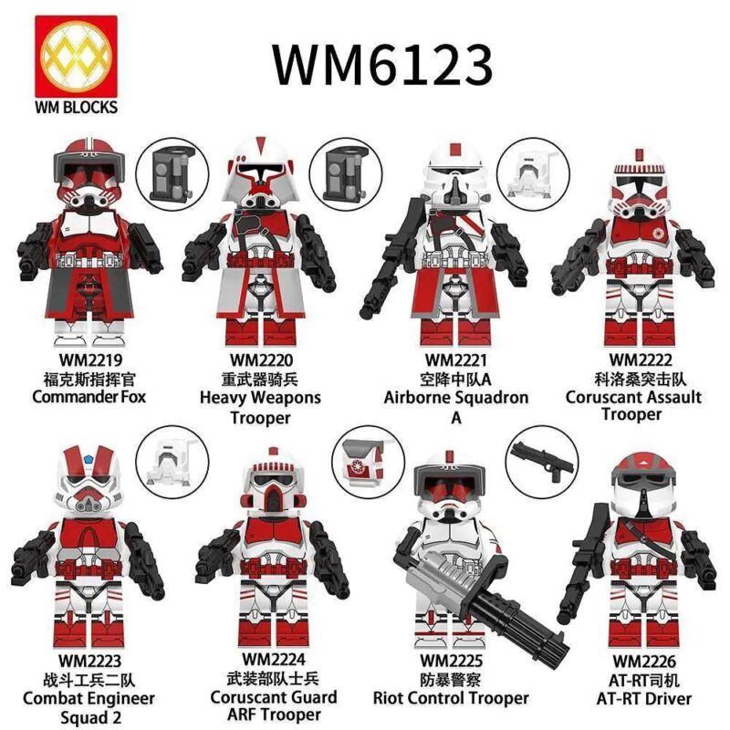 Bộ đồ chơi WM6123 Lính Clone Star Wars chất lượng cao, bộ 8 minifigure Star Wars tương thích LEGO® cho bé trai 6 tuổi giá tốt