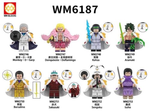 Bộ đồ chơi Minifigure One Piece WM6187, bộ 8 nhân vật Hải Tặc One Piece chi tiết cao, đồ chơi mô hình cho bé trai 6 tuổi, giá tốt