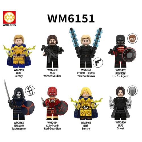 Bộ đồ chơi WM Blocks WM6151 Biệt Đội Thunderbolts, 8 minifigures Marvel siêu anh hùng, đồ chơi lắp ghép cho bé trai yêu thích siêu anh hùng, giá tốt.