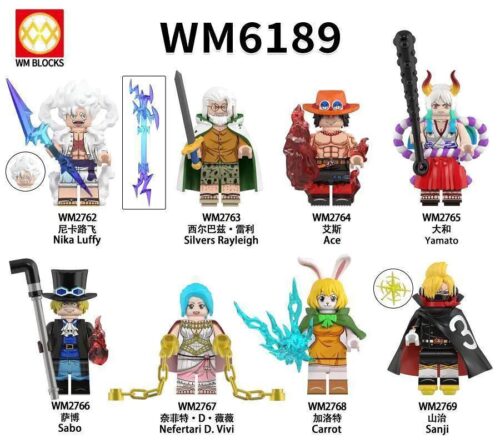 Bộ đồ chơi WM Blocks WM6189 Minifigures One Piece chất lượng cao, giá tốt cho bé trai, bé gái 6 tuổi.