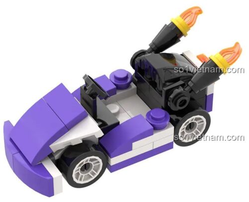 Đồ chơi mô hình WM MOC1222 Xe Kart Waluigi, lắp ráp dễ dàng, phát triển tư duy cho bé trai 6 tuổi.