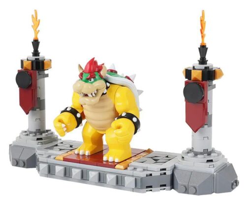 Bộ lắp ghép Vua Bowser WM, đồ chơi mô hình Bowser MOC1223 giá tốt cho bé trai 6 tuổi, mô hình Vua Bowser và Căn cứ quyền năng hắc ám.