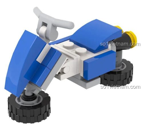 bộ lắp ghép WM MOC1225, Xe Mô Tô Mario WM, mô hình mini cho bé trai 6 tuổi, tiết kiệm
