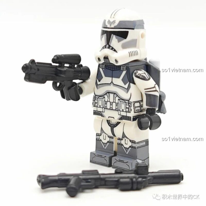 Mặt sau của minifigure Clone Trooper Boost WM2259, đồ chơi mô hình Minifigures Star Wars cho bé trai.