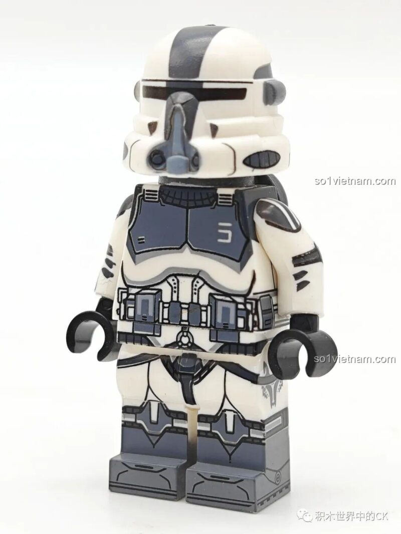 Minifigure WM2260 Heavy Infantry Wolfpack, bộ đồ chơi WM WM6128 Lính Sói Wolfpack Star Wars, đồ chơi mô hình Lính Clone Wolfpack chất lượng cao cho bé trai 6 tuổi.