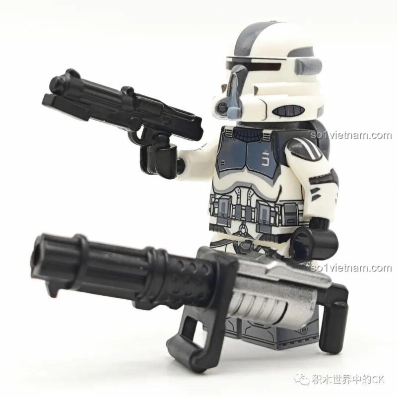 Minifigure Lính Clone Wolfpack WM2264 Wolves Commander, đồ chơi mô hình WM 6128 chất lượng cao cho bé trai 6 tuổi
