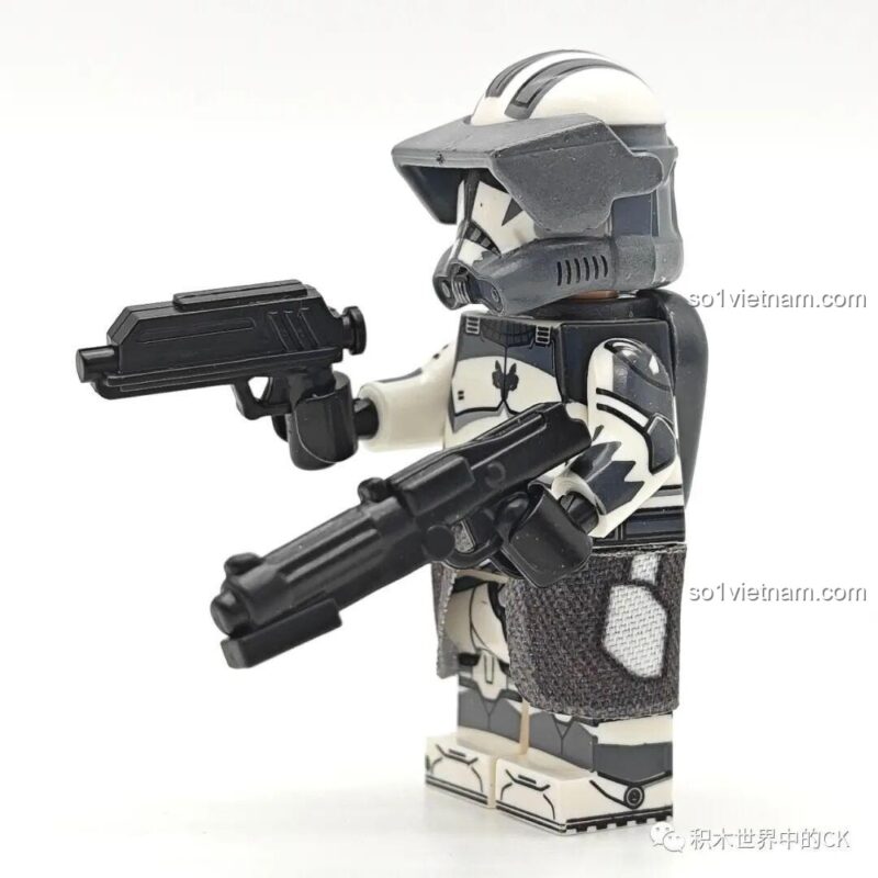 Minifigure WM2264 Wolves Commander với vũ khí, bộ đồ chơi WM WM6128 Lính Sói Wolfpack Star Wars, đồ chơi mô hình Lính Clone Wolfpack chất lượng cao cho bé trai 6 tuổi.