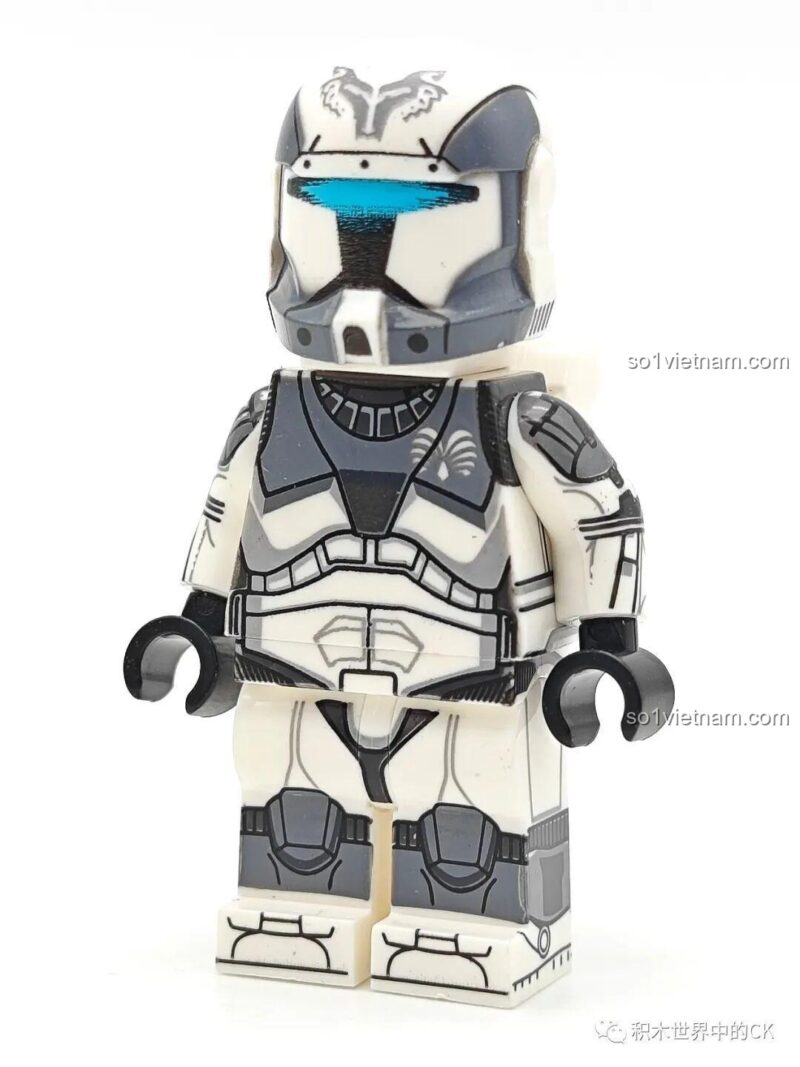 Bộ lắp ghép Minifigure Clone Trooper WM2265 Commander Wolfe với súng, đồ chơi mô hình, chất lượng cao, giá hời