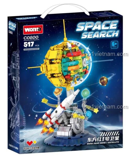 Hộp sản phẩm bộ lắp ghép vệ tinh Phương Đông Đỏ 1 WOMA C0800
