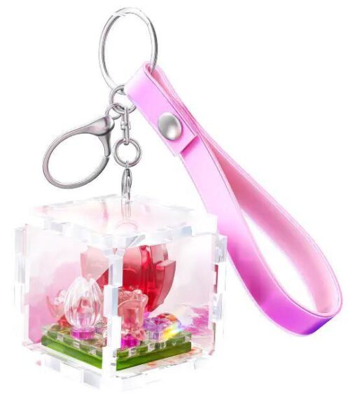 Móc khóa hoa hồng Wonder Moon 802055 tinh xảo, bộ lắp ghép hoa hồng cho con gái 14 tuổi, đồ chơi mô hình giá tốt.