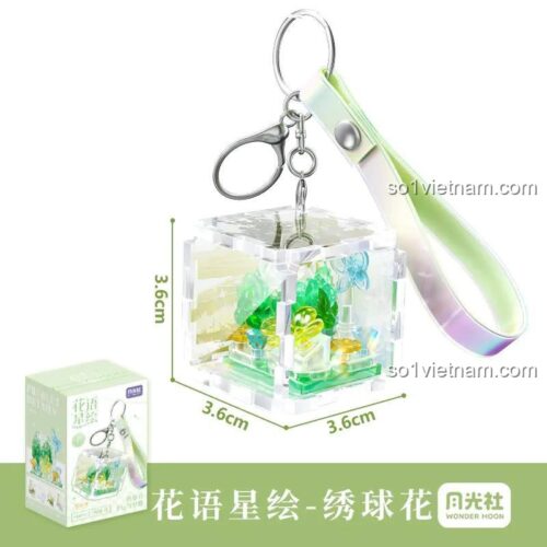 Móc khóa Wonder Moon 802057, bộ lắp ghép Wonder Moon, móc khóa 802057, đồ chơi mô hình 802057, thể hiện kích thước hộp và mô hình, phù hợp bé gái 14 tuổi.