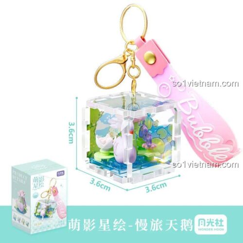 móc khóa Wonder Moon 802065 Thiên Nga Du Ngoạn, đồ chơi mô hình Thiên Nga Tinh Tế, kích thước chi tiết cho con gái 14 tuổi